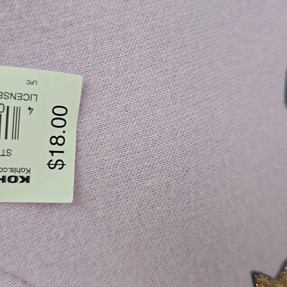 JUMPING BEANS DISNEY GIRLS PURPLE "STITCH" FLEECE HOLIDAY SWEATSHIRT SIZE 5 - Picture 5 of 9